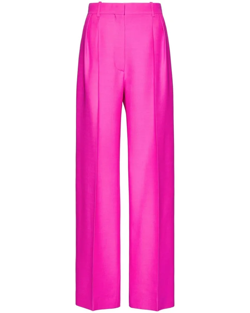 Valentino Garavani Crepe Couture Hose mit weitem Bein - Rosa Rosa