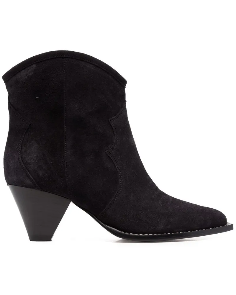 Isabel Marant Spitze Stiefeletten aus Wildleder - Schwarz Schwarz