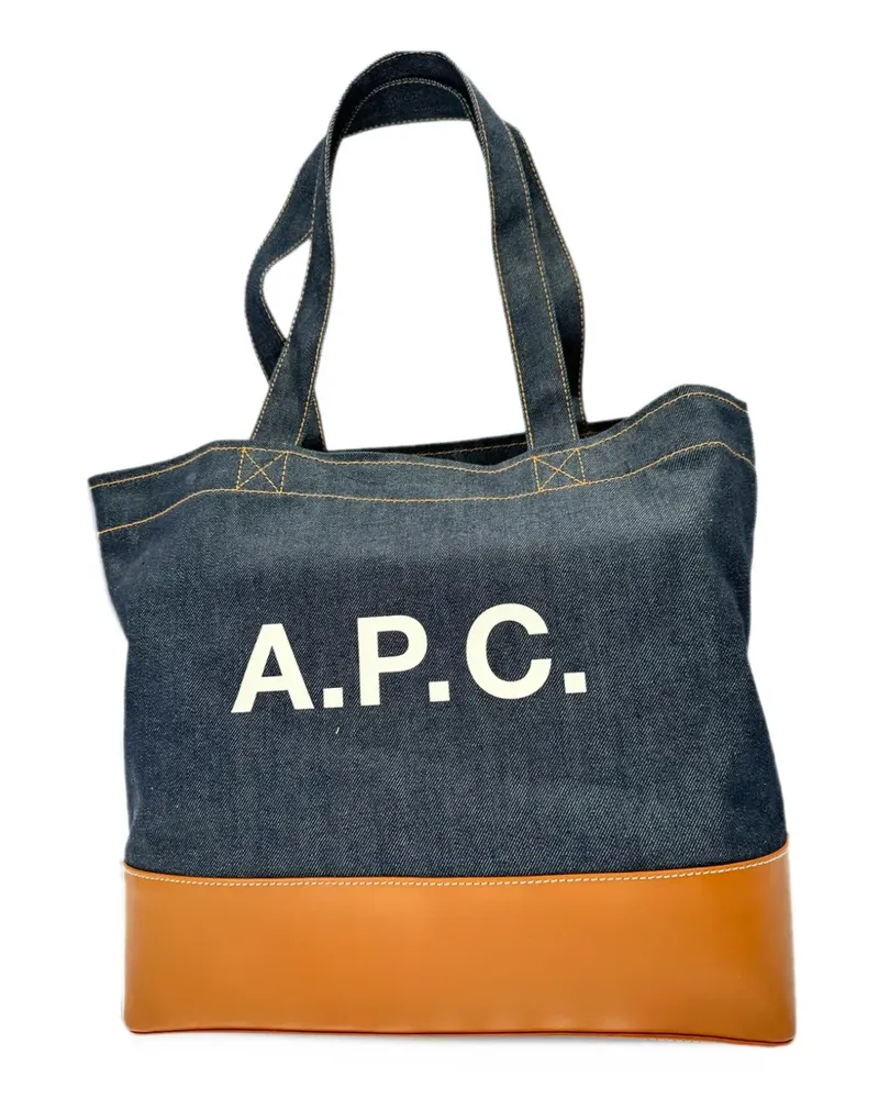 A.P.C. Axel denim tote bag - Blau Blau