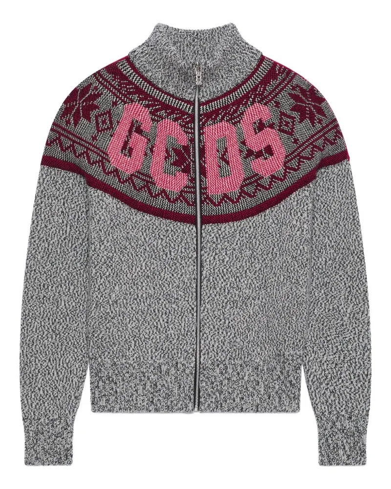 GCDS Cardigan mit Reißverschluss - Grau Grau