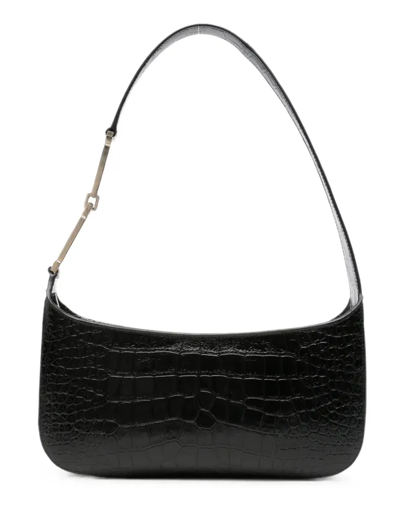 Tom Ford Kleine Schultertasche mit Kroko-Effekt - Schwarz Schwarz