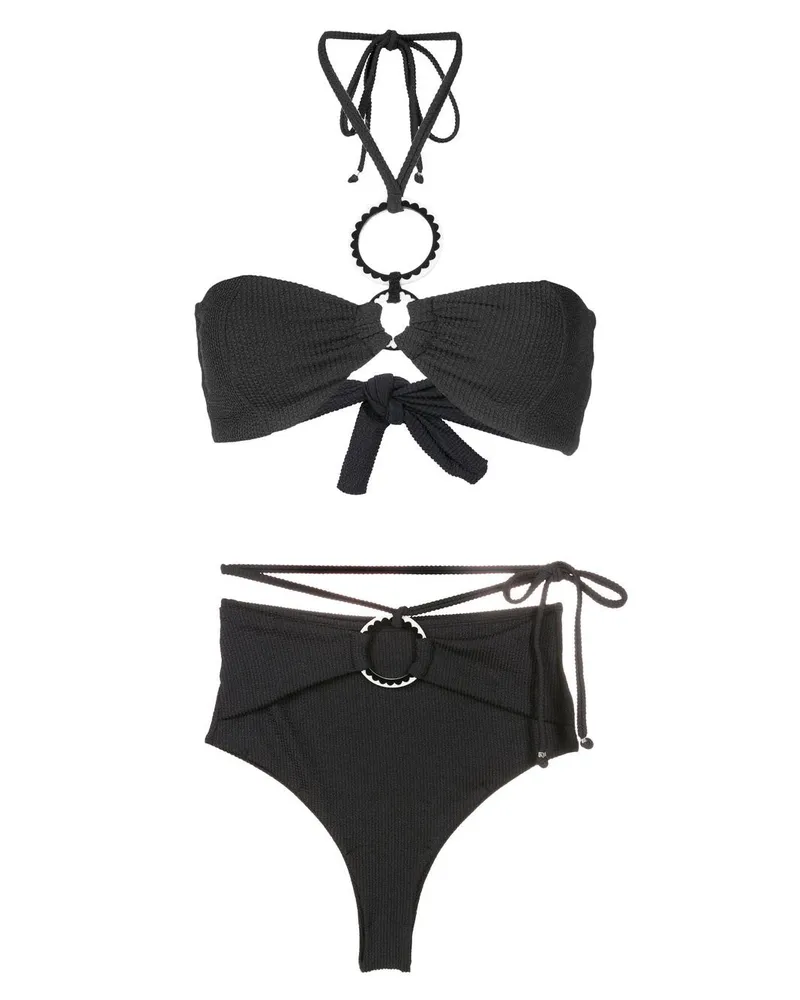 Amir Slama Neckholder-Bikini - Schwarz Schwarz