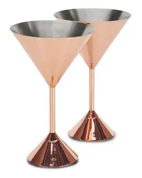 Tom Dixon Plum' Set aus zwei Martinigläsern Metallic