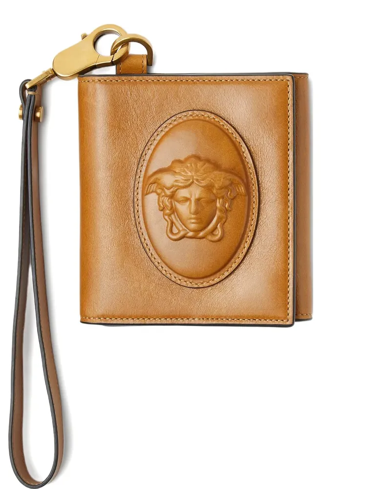Versace Medaillon Portemonnaie mit Handgelenkschlaufe - Nude Nude