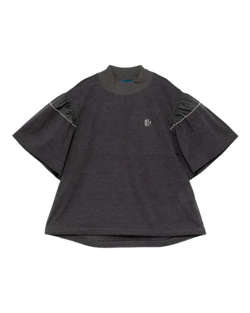 kolor T-Shirt mit Rüsche - Grau Grau