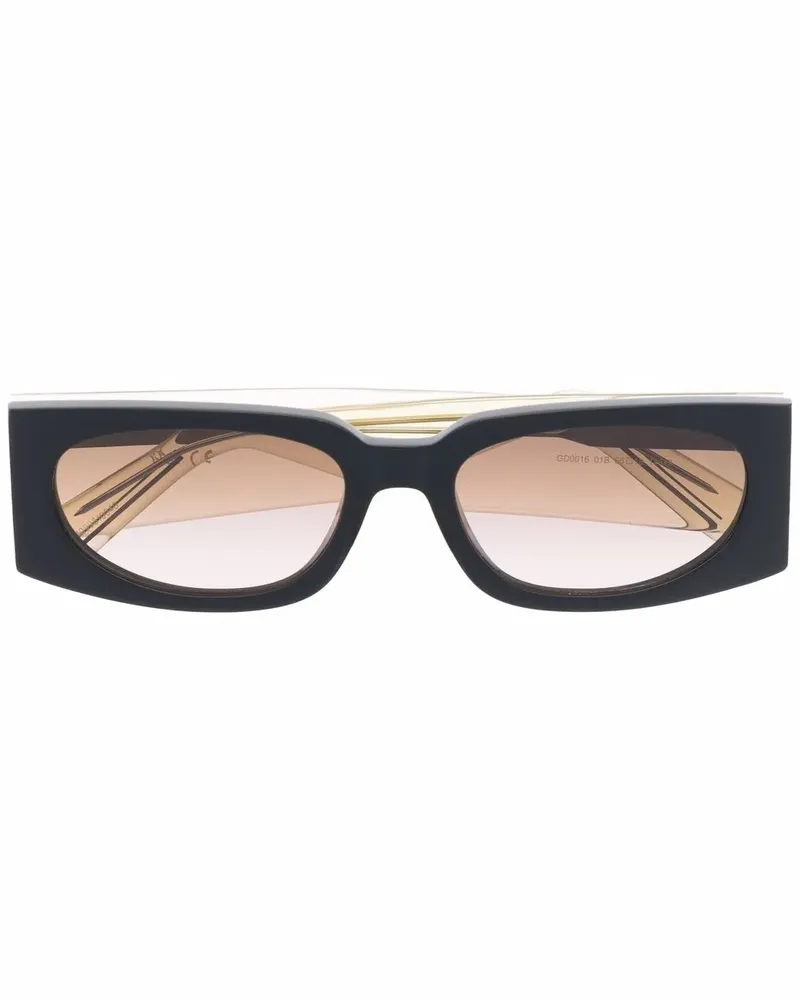 GCDS Sonnenbrille mit eckigem Gestell - Nude Nude