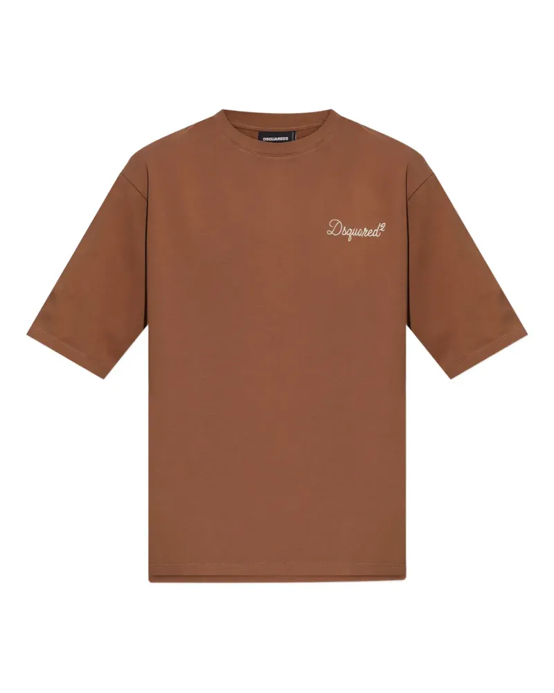 Dsquared2 T-Shirt mit Stickerei - Braun Braun