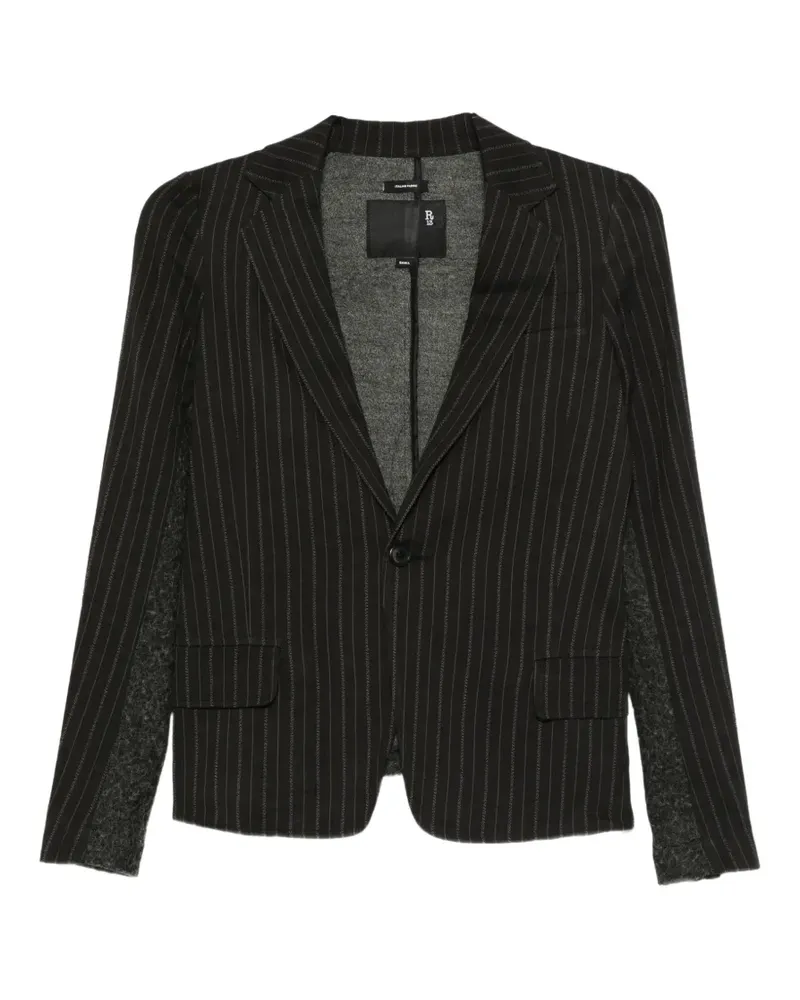 R13 Super Shrunken Blazer - Schwarz Schwarz