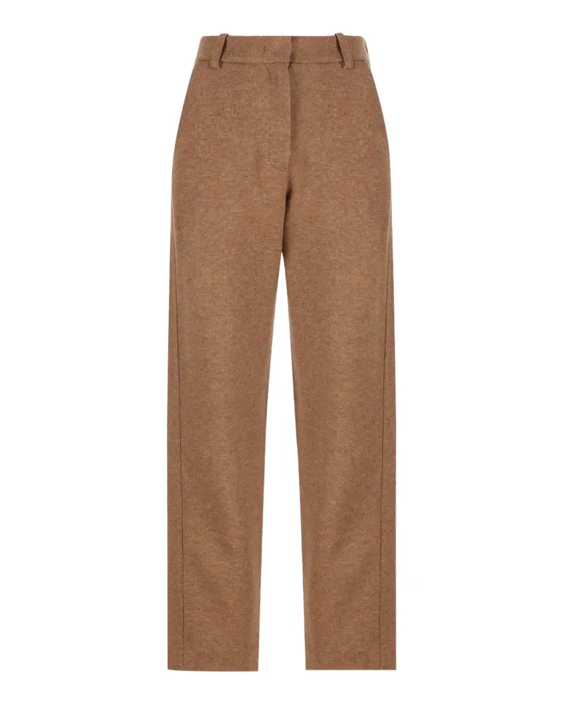 Loro Piana belt-loop straight trousers - Braun Braun