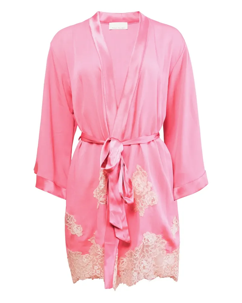 Fleur Du Mal Juliet Lace belted robe - Rosa Rosa