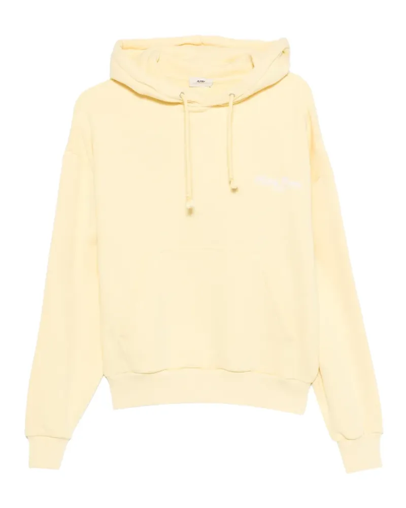 AUTRY logo-embroidered hoodie - Gelb Gelb