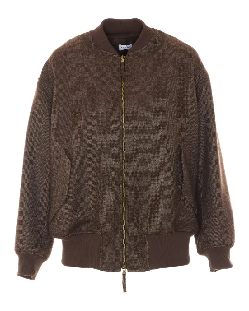 Rue du Bac herringbone-pattern zip-up jacket - Braun Braun