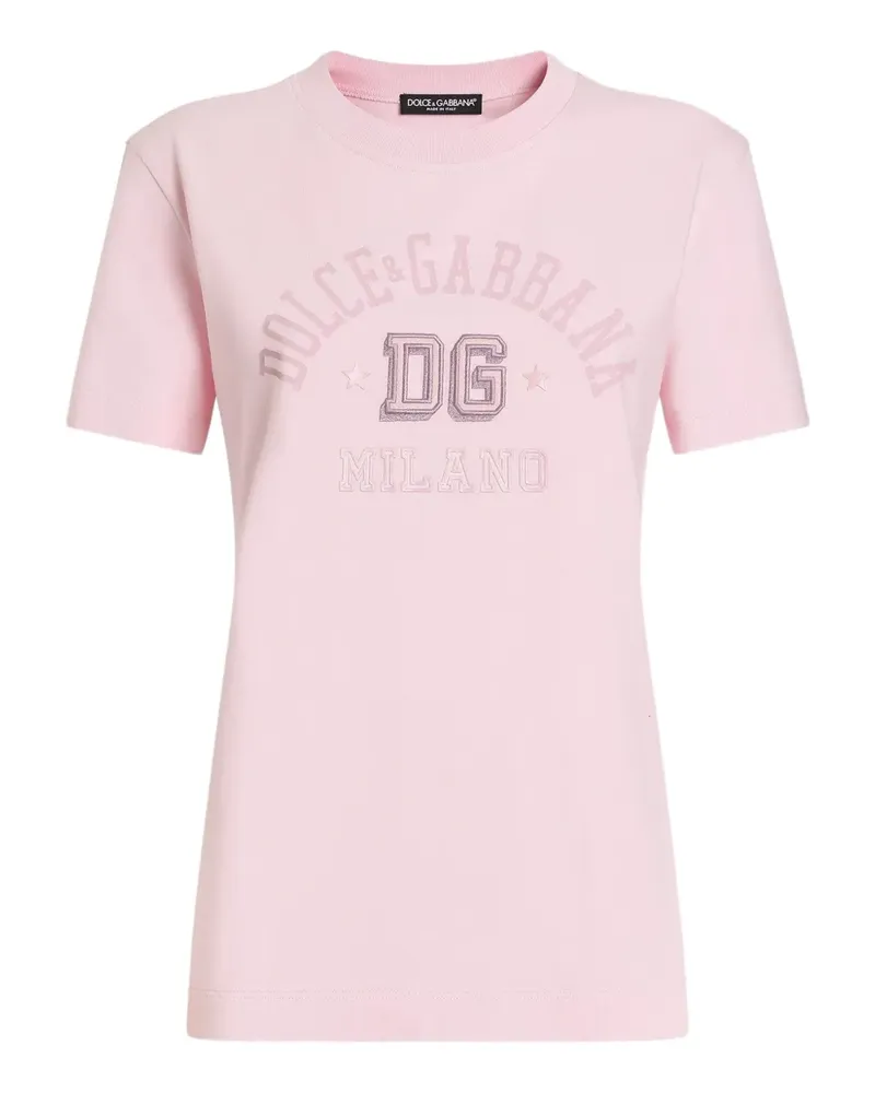 Dolce & Gabbana T-Shirt mit Logo-Print - Rosa Rosa