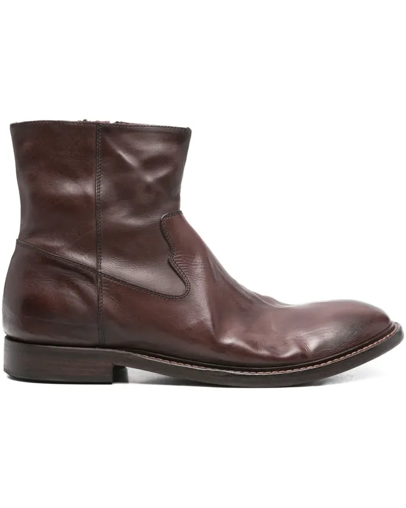 Moma Stiefel mit Reißverschlüssen - Braun Braun