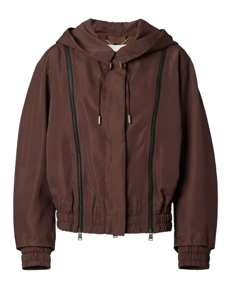Fendi Bomberjacke mit Kapuze - Braun Braun