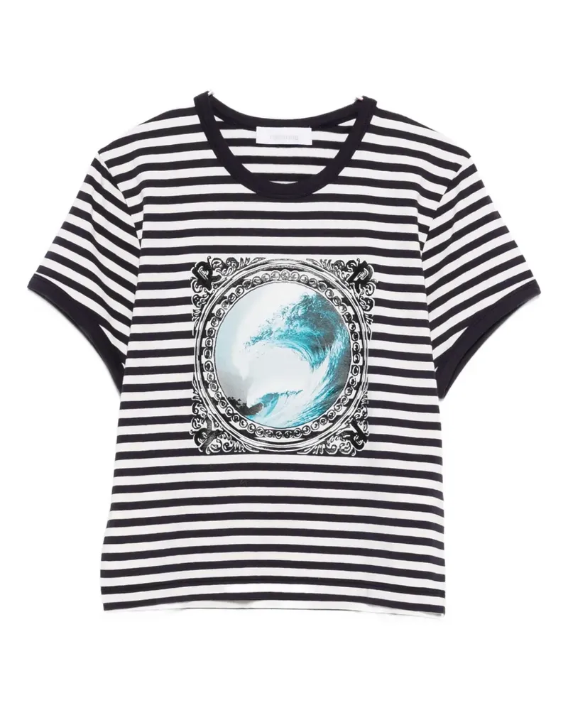 Paco Rabanne Gestreiftes Oberteil - Weiß Weiß