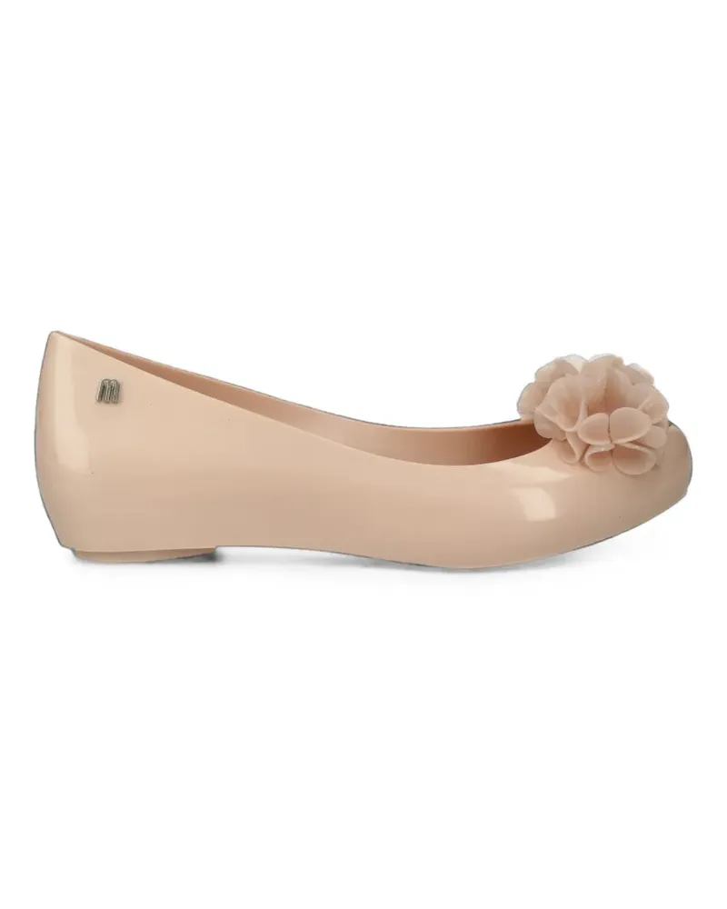 Melissa Ultragirl floral-detail ballet flats - Nude Nude