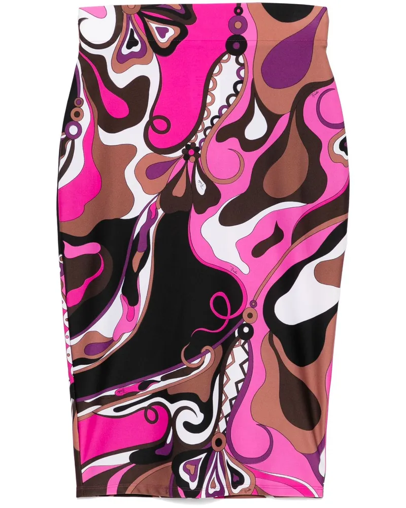 Emilio Pucci Rock mit abstraktem Print - Braun Braun