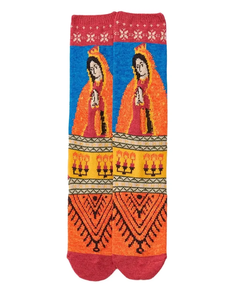 KAPITAL Gestrickte Maria Socken - Blau Blau