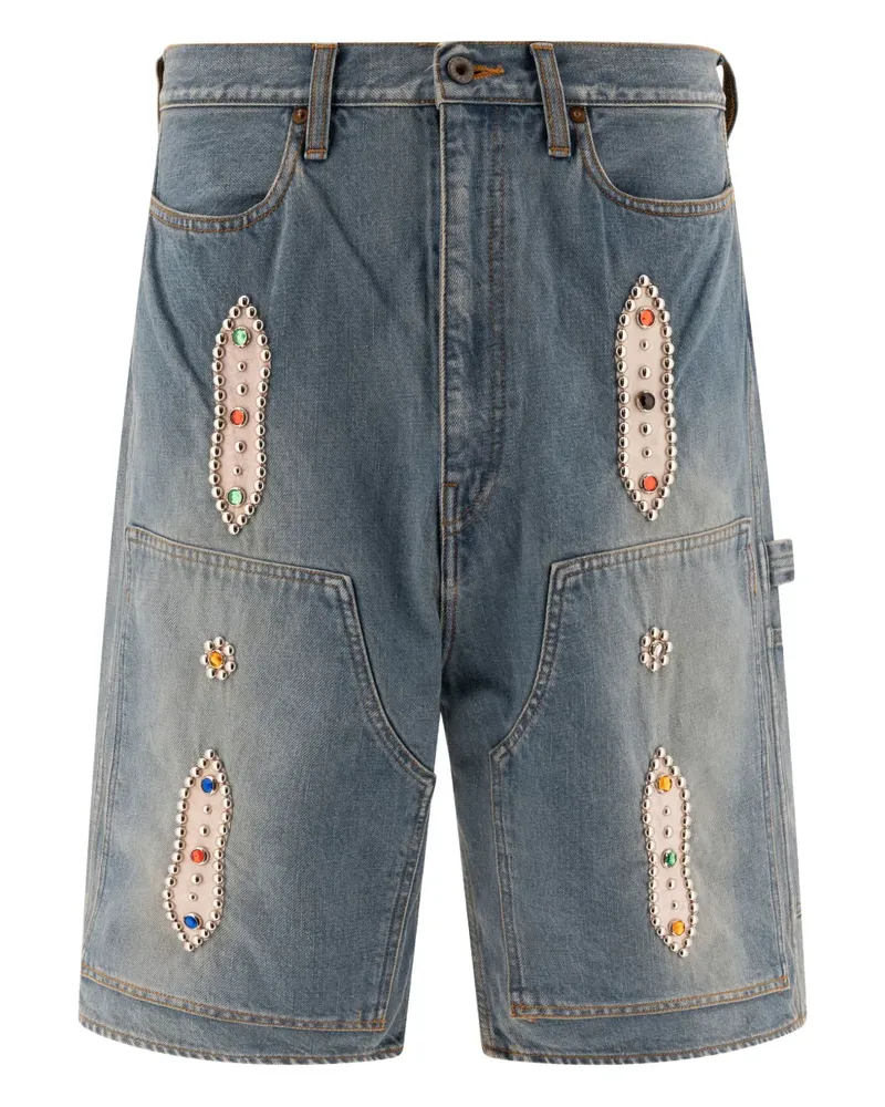 KAPITAL embellished cotton shorts - Blau Blau