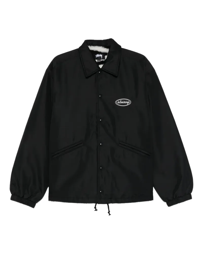 Stüssy Jacke mit Logo-Patch - Schwarz Schwarz