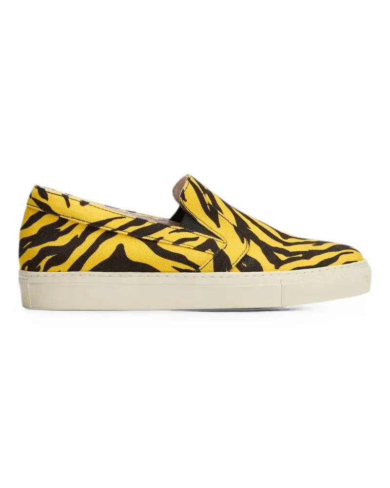 Moschino tiger-print slip-on sneakers - Gelb Gelb
