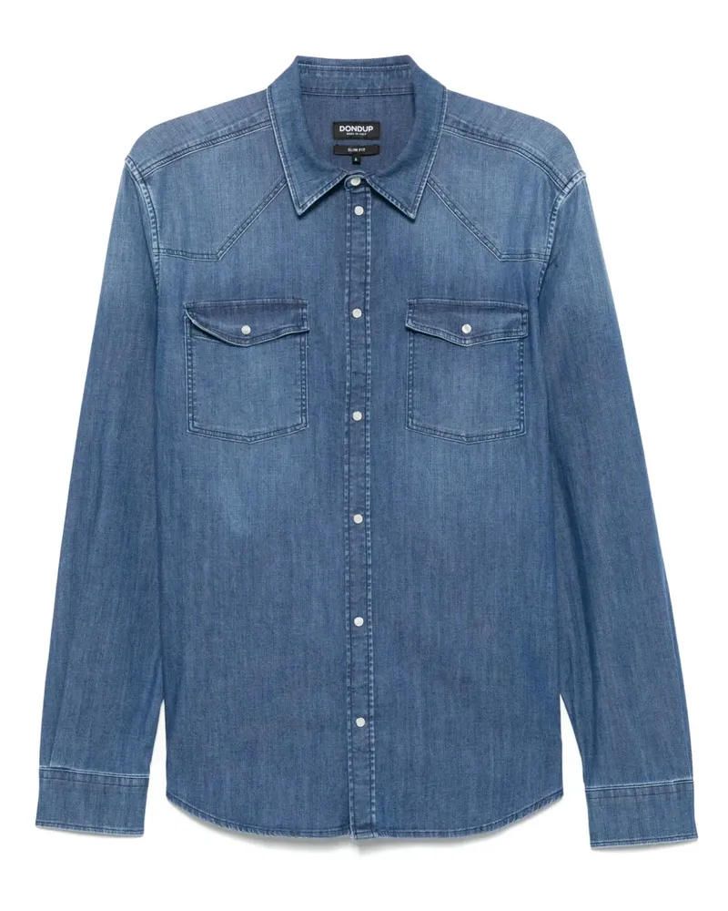 Dondup Klassisches Jeanshemd - Blau Blau
