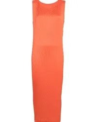 Issey Miyake Zartes Midikleid Orange