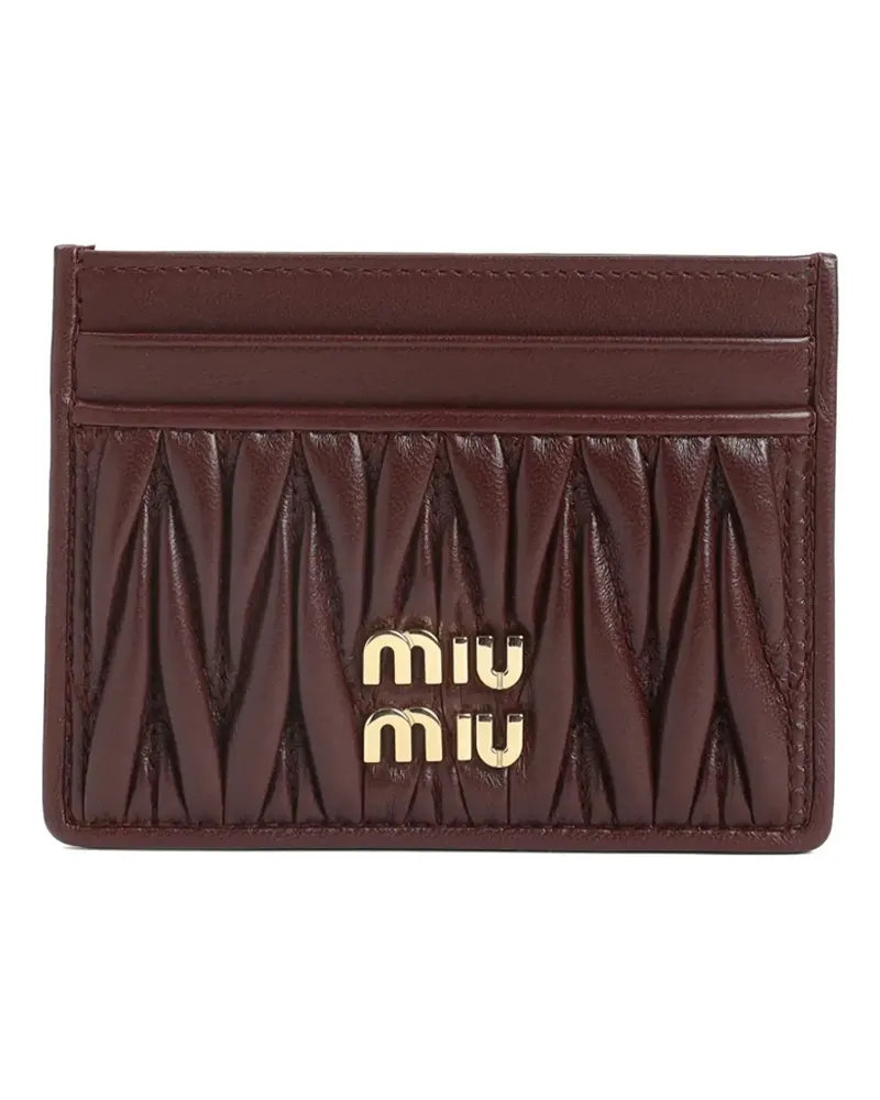 Miu Miu Matelassé card holder - Rot Rot