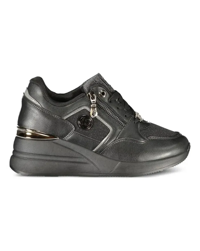 Laura Biagiotti zipper-detail platform sneakers - Schwarz Schwarz