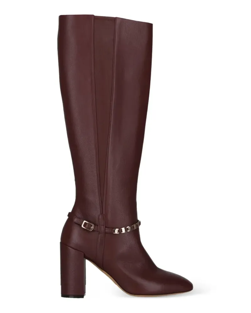 Ferragamo Gancini chain-link knee-high boots - Rot Rot