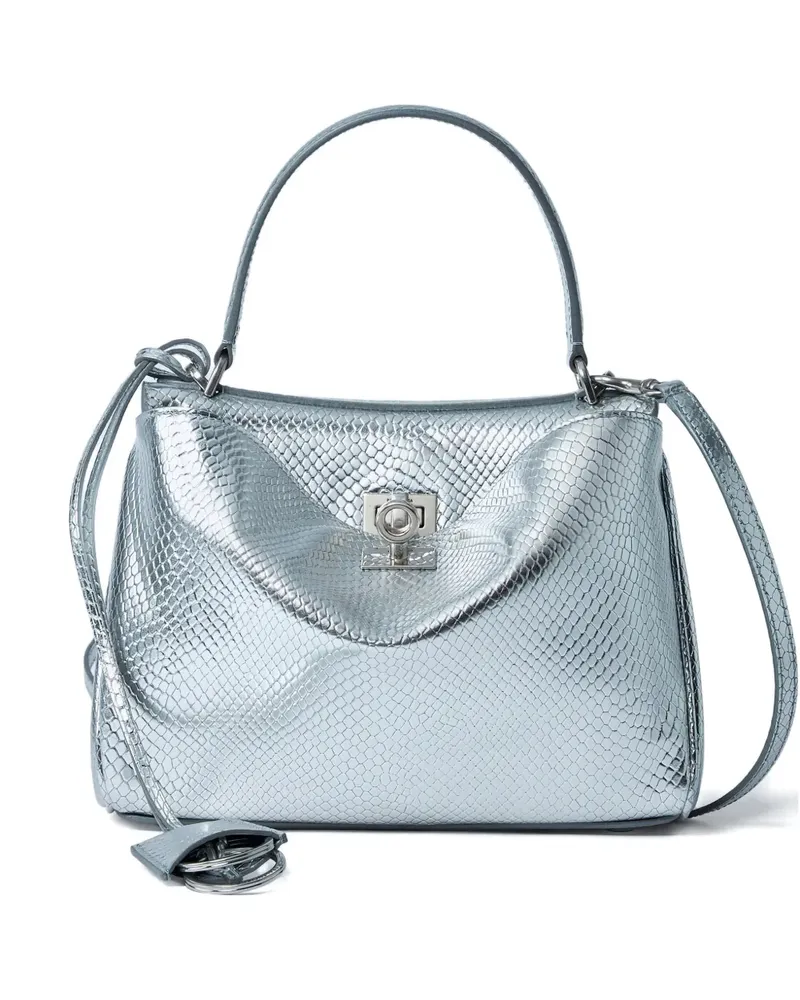 Balenciaga croc-embossed rodeo mini tote bag - Silber Silber