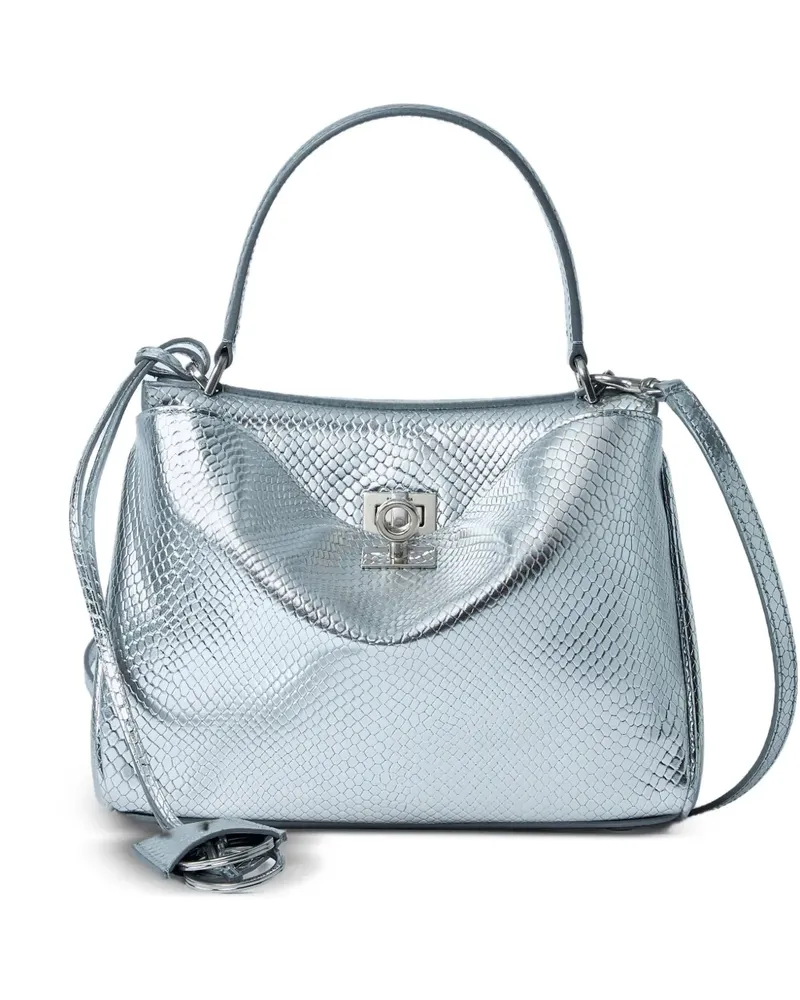 Balenciaga croc-embossed rodeo mini tote bag - Silber Silber