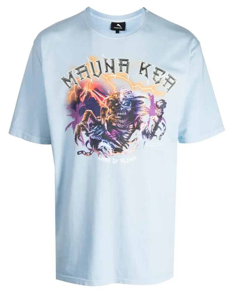 MAUNA KEA T-Shirt mit Logo-Print - Blau Blau