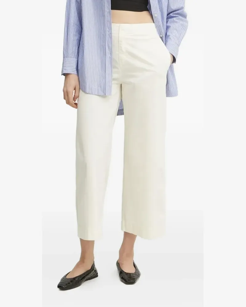 HUGO BOSS Cropped-Hose mit Seitentaschen - Weiß Weiß