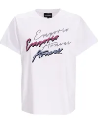 Emporio Armani T-Shirt mit Logo-Print Weiß