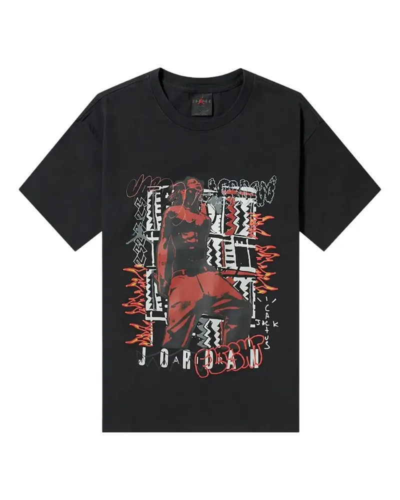 Travis Scott x Air Jordan  print T-shirt - Schwarz Schwarz