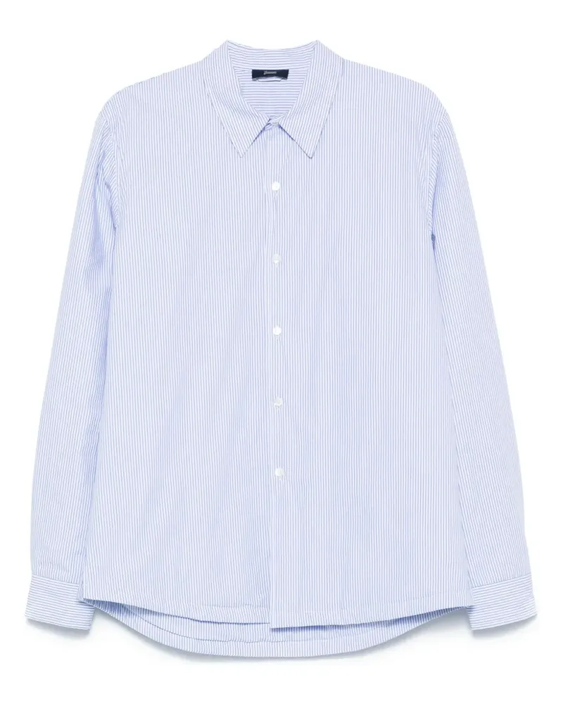 Herno Gestreifte Hemdjacke - Blau Blau