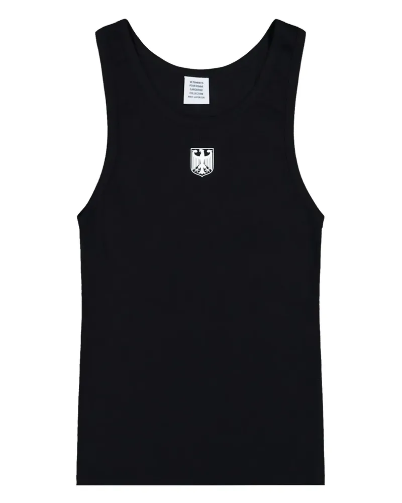 VETEMENTS Tanktop mit Adler-Emblem - Schwarz Schwarz
