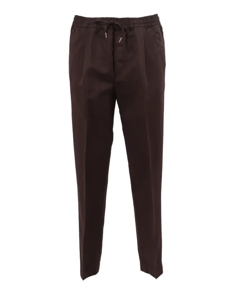 Briglia 1949 drawstring-waistband tapered-leg trousers - Braun Braun