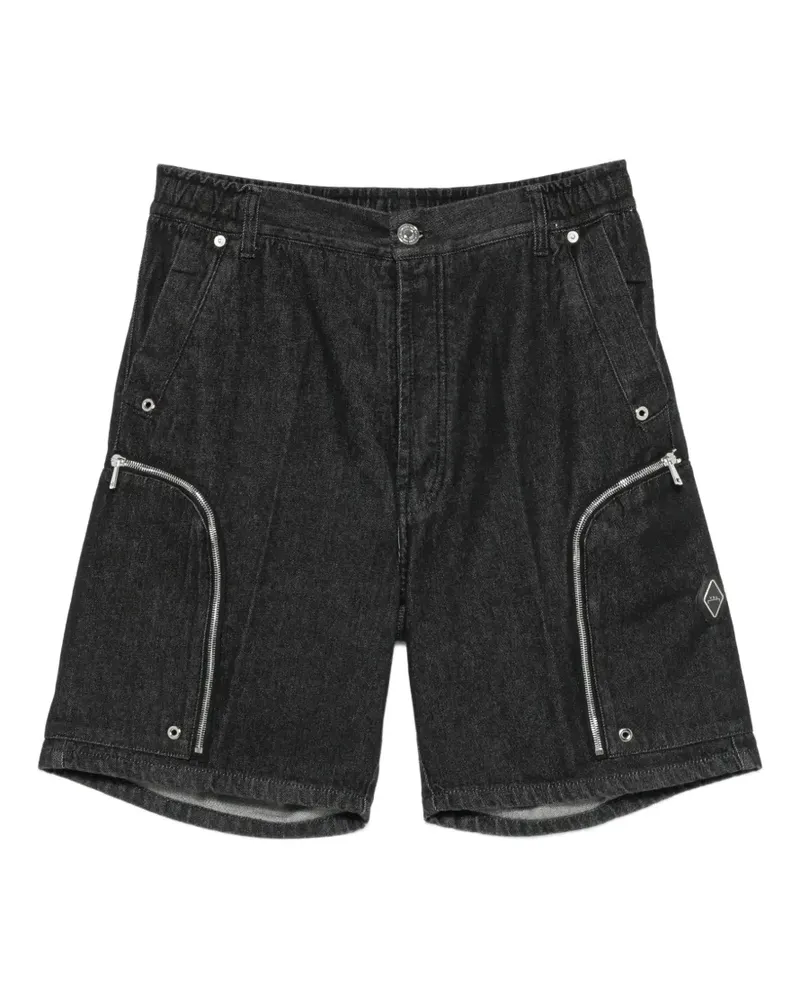 Yes London zip-detail denim shorts - Schwarz Schwarz