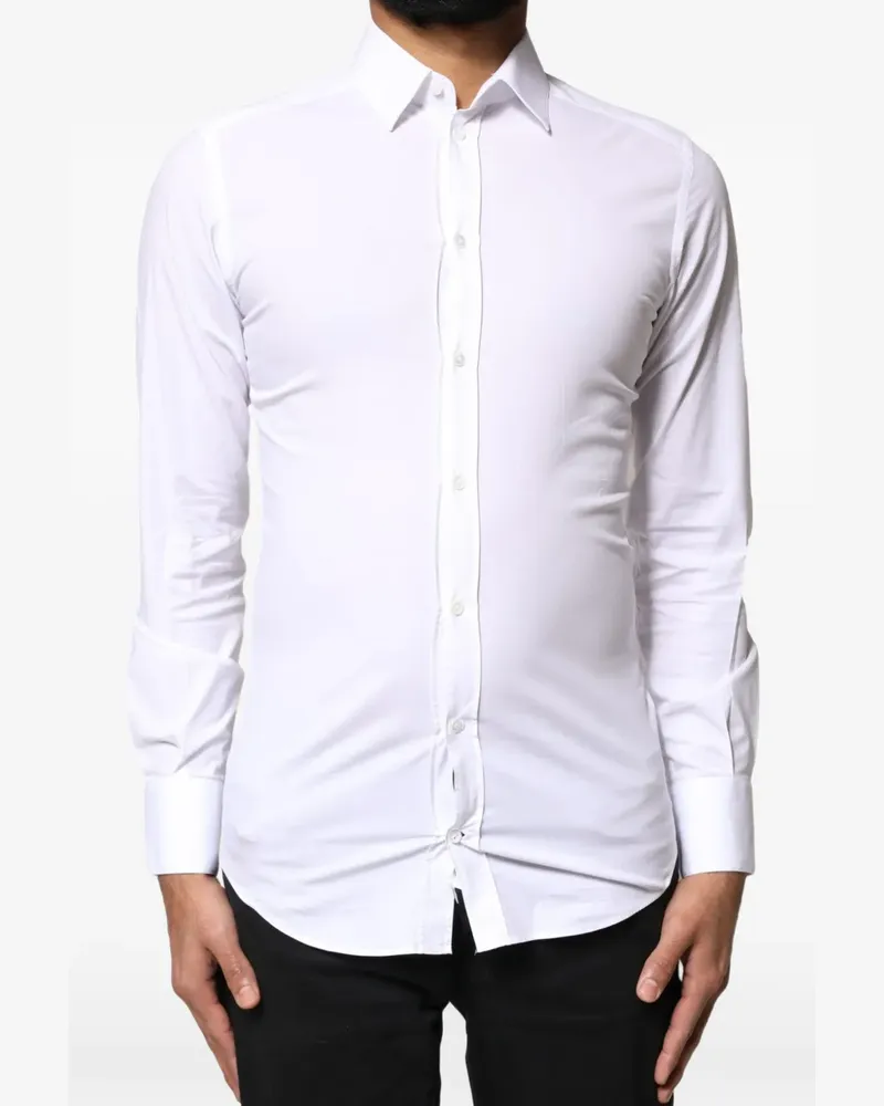 Dolce & Gabbana Schmales Hemd - Weiß Weiß