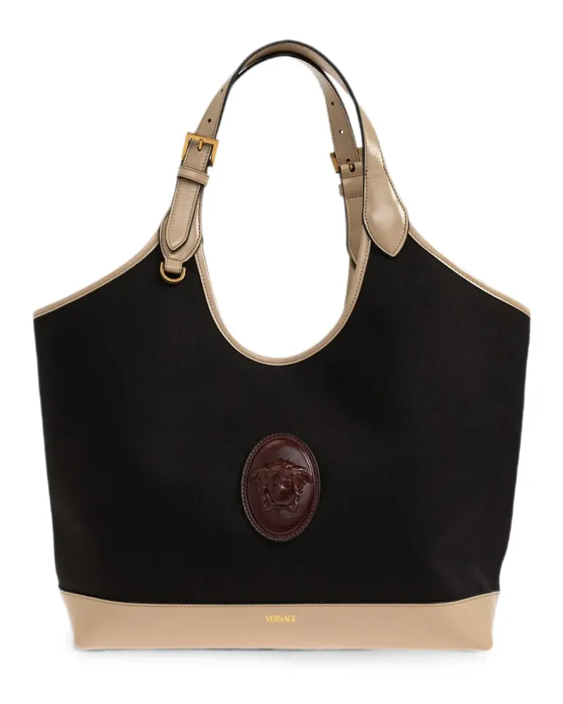 Versace Rivière canvas tote bag - Schwarz Schwarz