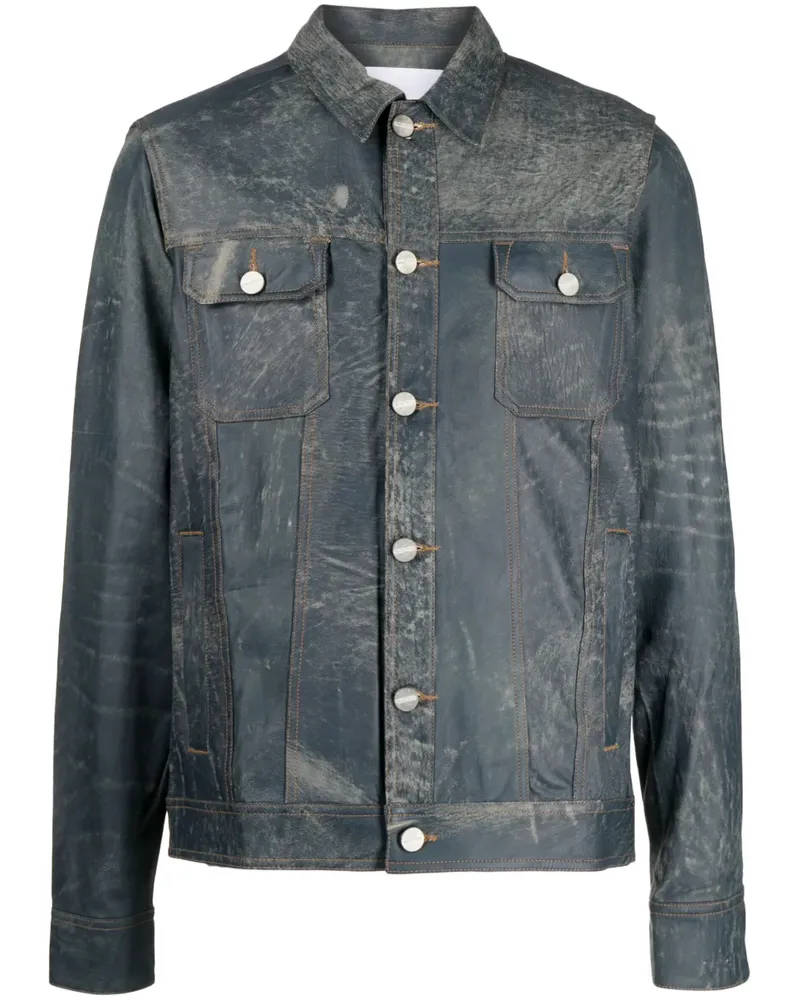 PRIVATE STOCK The Francois Jacke im Distressed-Look - Blau Blau
