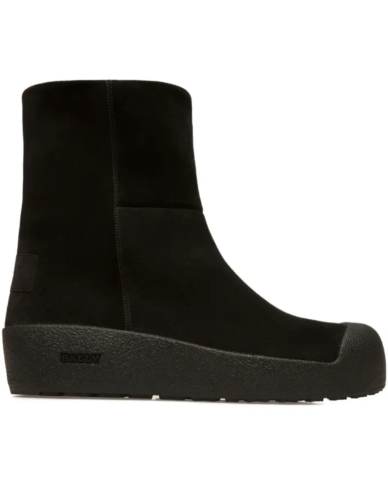 Bally Gstaad Schneestiefel aus Wildleder - Schwarz Schwarz