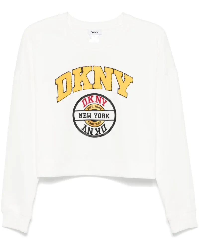 DKNY Sweatshirt im College-Look - Weiß Weiß