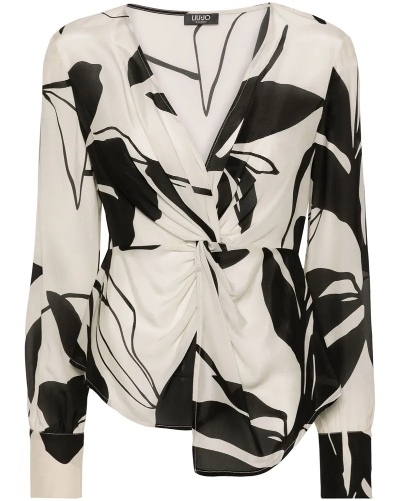 Liu Jo Bluse mit abstraktem Print - Nude Nude