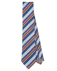 Paul Smith Club Stripe Krawatte aus Seide Braun