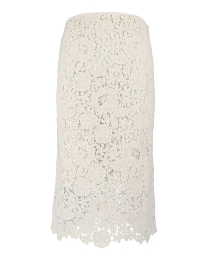 Ermanno Scervino floral-lace skirt - Nude Nude
