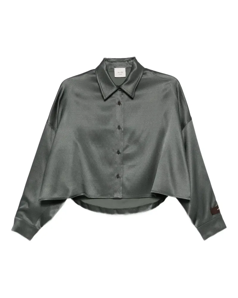 ALYSI Hemd aus Satin - Grau Grau